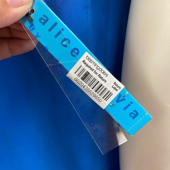 $242 ALICE + OLIVIA Blue Tank Top- New w/ Flaws - Picture 10 of 11